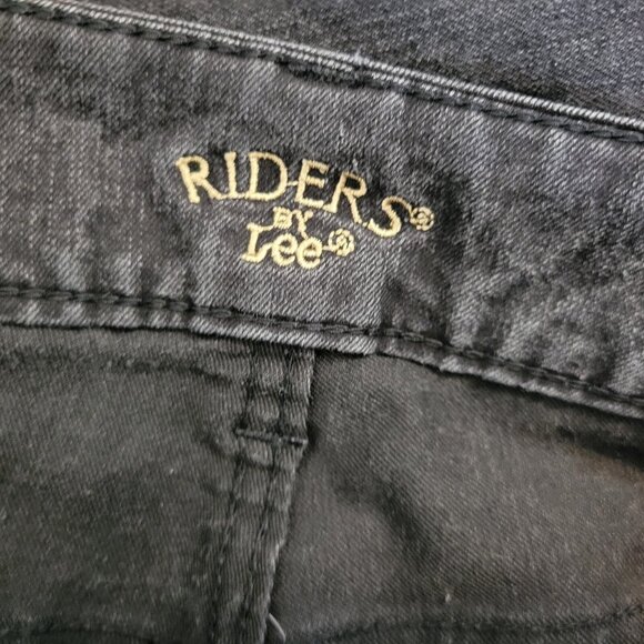 Riders Lee Womens Jeans 20W Plus Straight Leg Muted Black Denim SL100E - Picture 7 of 9